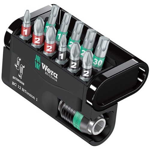 Bitssats 1/4" WERA Bit-Check 12 BiTorsion 1
