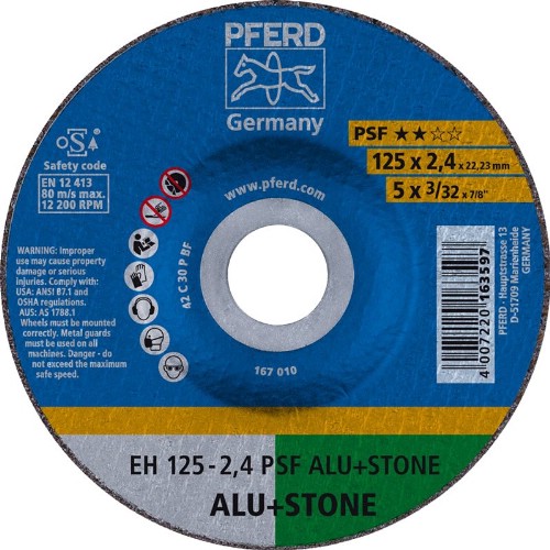 Kapskiva PFERD EH PSF ALU+STONE Typ 42