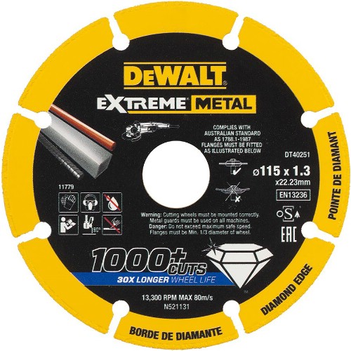Diamantkapklinga DEWALT Extreme Metal