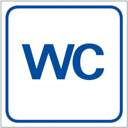 Skylt symbol WC