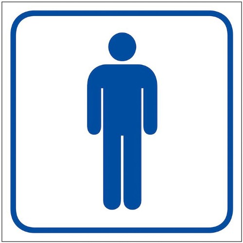 Skylt symbol herrtoalett