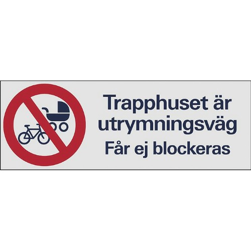 Skylt symbol trapphuset är utrymningsväg