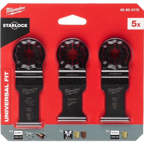 Sågbladsats MILWAUKEE Starlock Trä/Plast/Metall