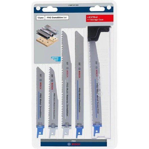 Tigersågbladsats BOSCH Pro Demolition 12 delar